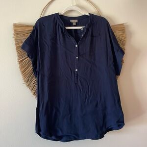 J.Crew | Point Sur | Short Sleeve Drapey Popover Shirt | S Tall